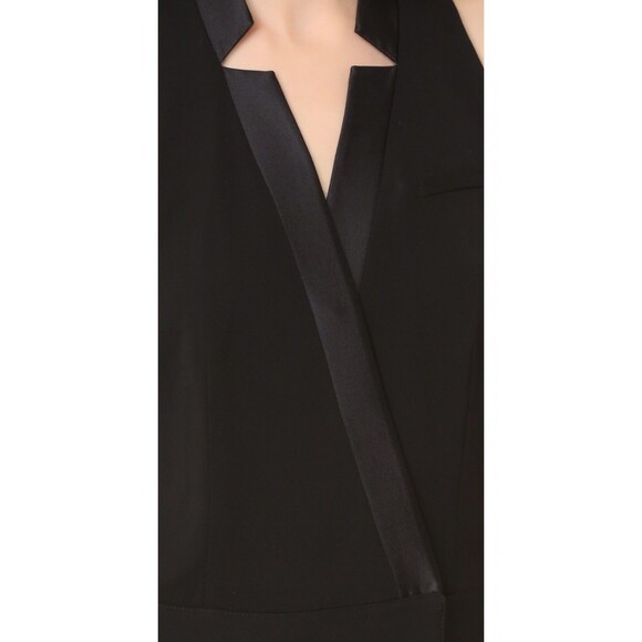Veronica Beard Sz 2 Iggy Tuxedo Jumpsuit Sleeveless Black Party - Picture 4 of 6